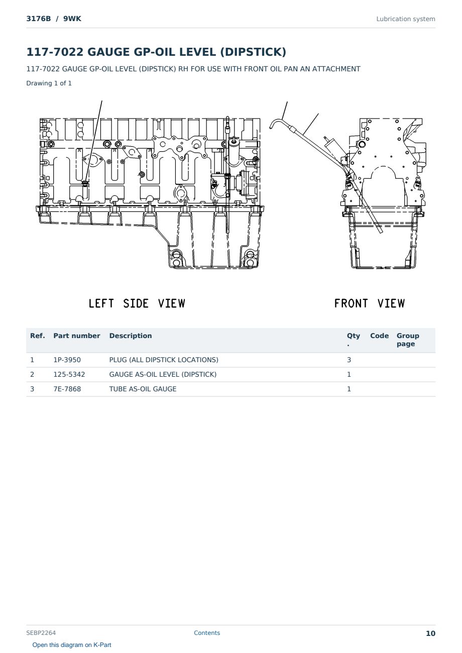 Caterpillar 3176B S/N 9WK Partsbook SEBP2264 (English) - sample page 10 of 10 Caterpillar 3176B S/N 9WK Partsbook SEBP2264 (English) - sample page 10 of 10