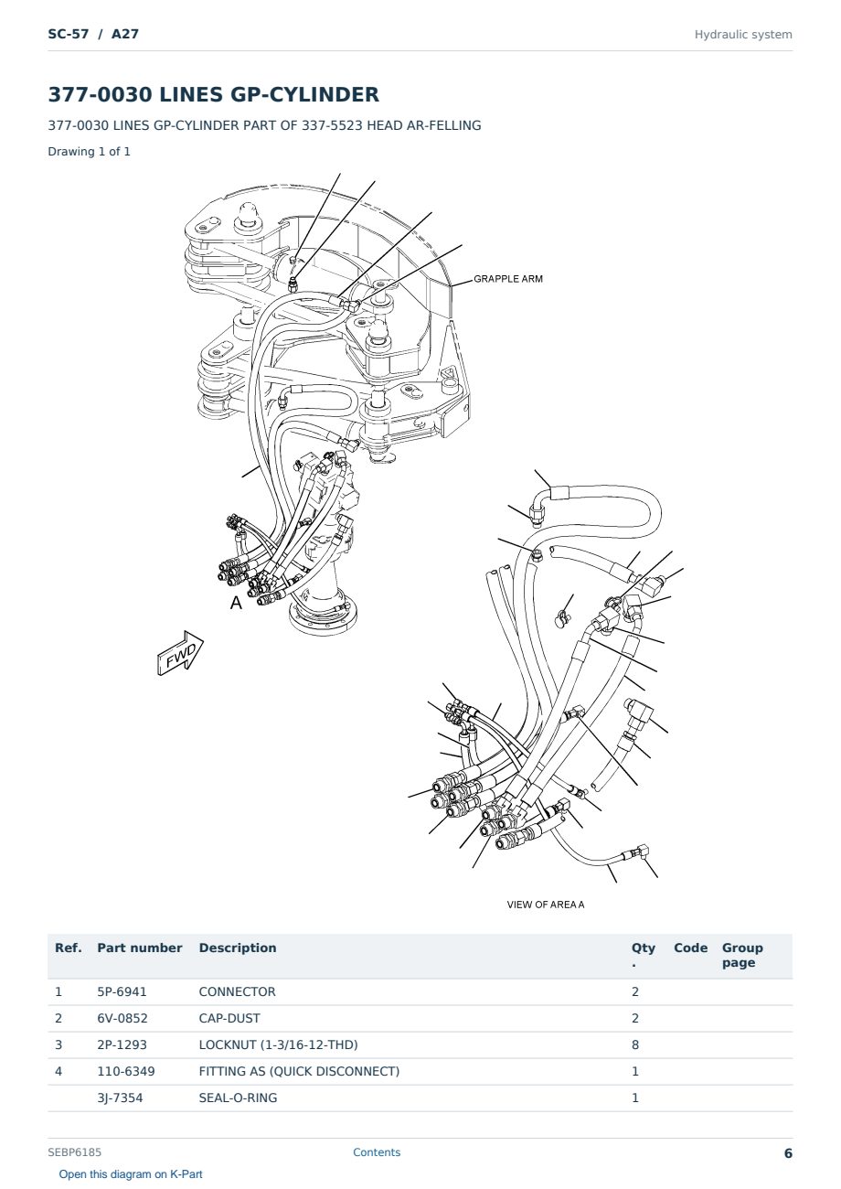 Caterpillar SC-57 S/N A27 Partsbook SEBP6185 (English) - sample page 6 of 10 Caterpillar SC-57 S/N A27 Partsbook SEBP6185 (English) - sample page 6 of 10