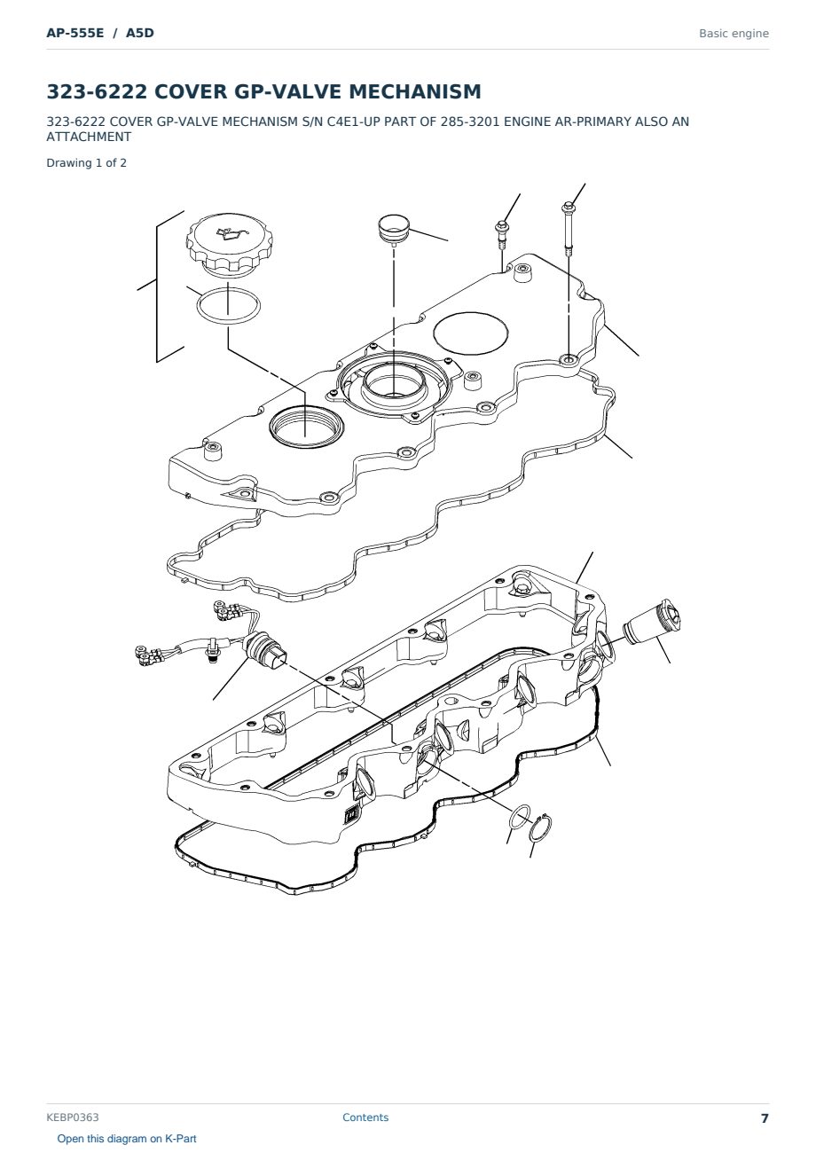 Caterpillar AP-555E S/N A5D Partsbook KEBP0363 (English) - sample page 7 of 10 Caterpillar AP-555E S/N A5D Partsbook KEBP0363 (English) - sample page 7 of 10