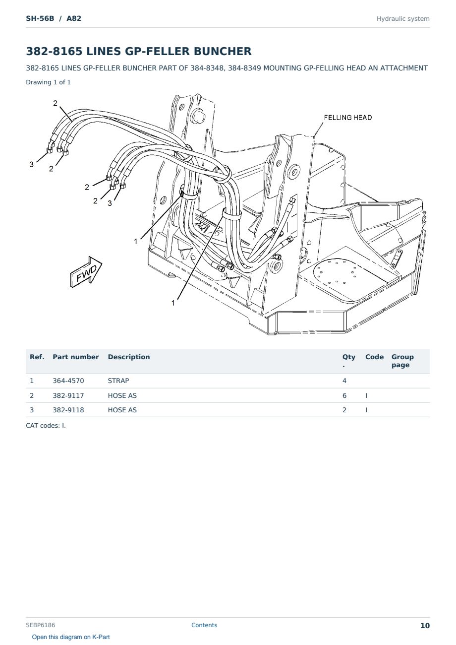 Caterpillar SH-56B S/N A82 Partsbook SEBP6186 (English) - sample page 10 of 10 Caterpillar SH-56B S/N A82 Partsbook SEBP6186 (English) - sample page 10 of 10