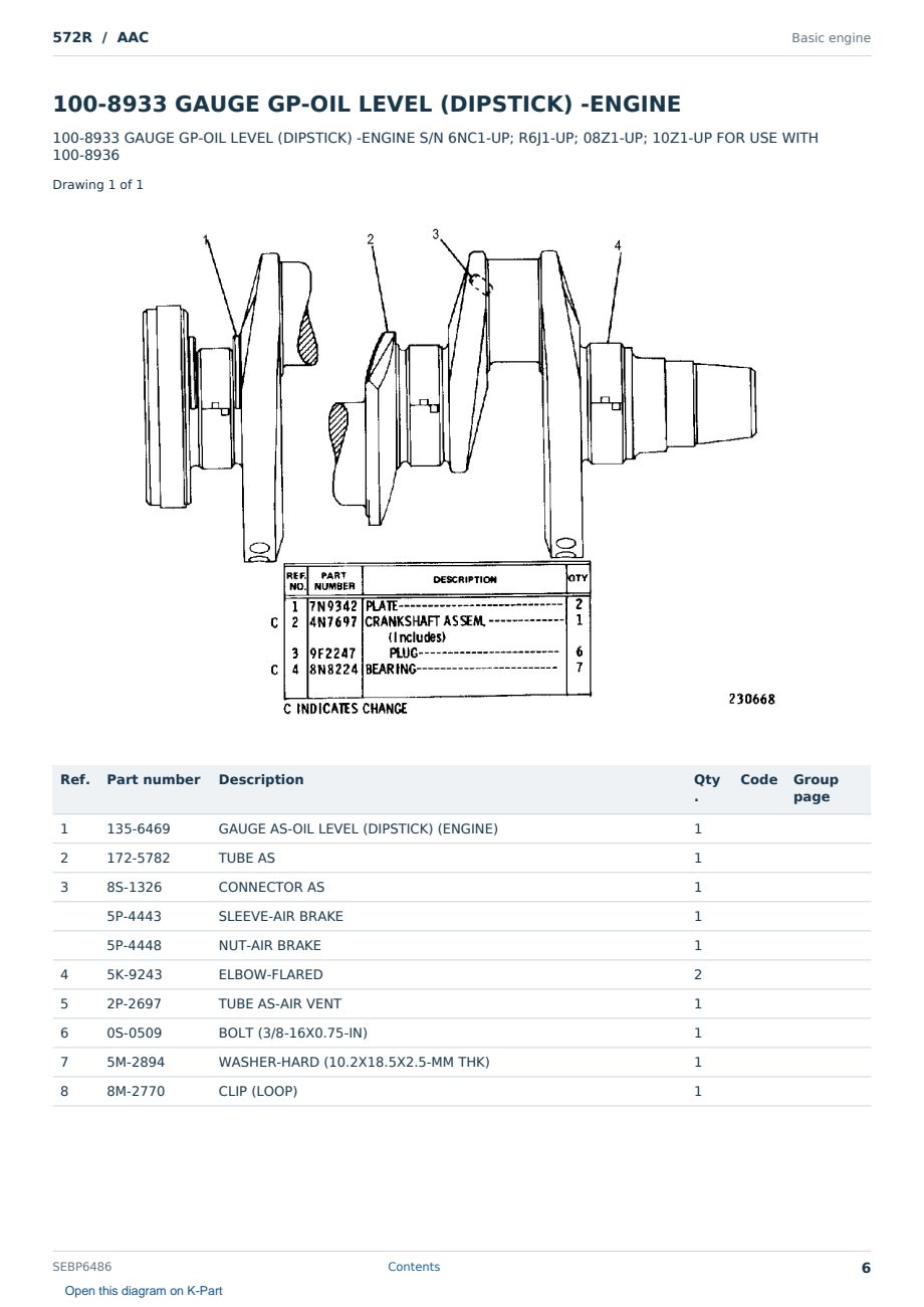 Caterpillar 572R S/N AAC Partsbook SEBP6486 (English) - sample page 6 of 10 Caterpillar 572R S/N AAC Partsbook SEBP6486 (English) - sample page 6 of 10