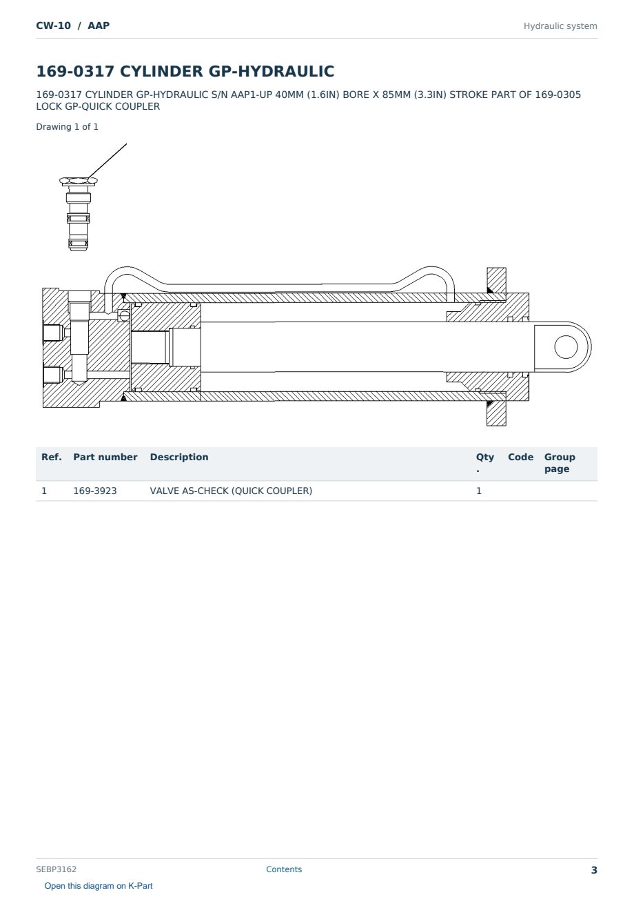 Caterpillar CW-10 S/N AAP Partsbook SEBP3162 (English) - sample page 3 of 10 Caterpillar CW-10 S/N AAP Partsbook SEBP3162 (English) - sample page 3 of 10