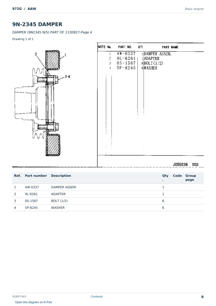Caterpillar 972G S/N AAW Partsbook XEBP7443 (English) - sample page 8 of 10 Caterpillar 972G S/N AAW Partsbook XEBP7443 (English) - sample page 8 of 10