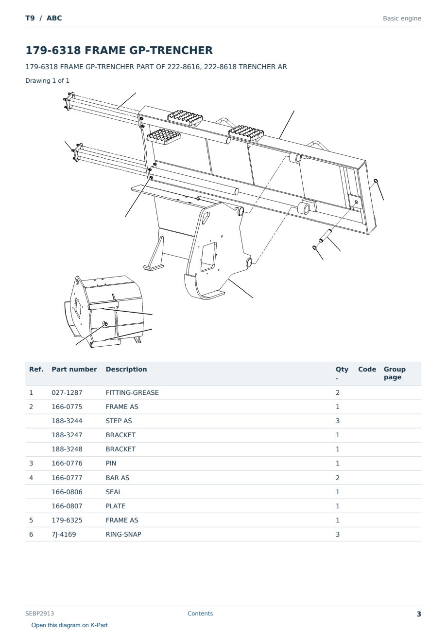 Caterpillar T9 S/N ABC Partsbook SEBP2913 (English) - sample page 3 of 10 Caterpillar T9 S/N ABC Partsbook SEBP2913 (English) - sample page 3 of 10