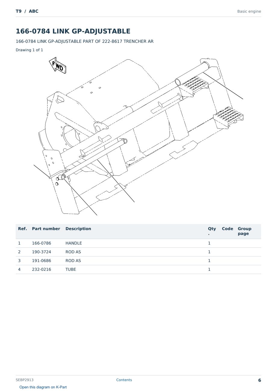Caterpillar T9 S/N ABC Partsbook SEBP2913 (English) - sample page 6 of 10 Caterpillar T9 S/N ABC Partsbook SEBP2913 (English) - sample page 6 of 10