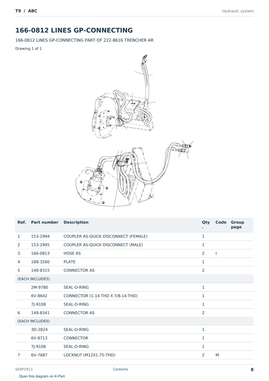Caterpillar T9 S/N ABC Partsbook SEBP2913 (English) - sample page 8 of 10 Caterpillar T9 S/N ABC Partsbook SEBP2913 (English) - sample page 8 of 10