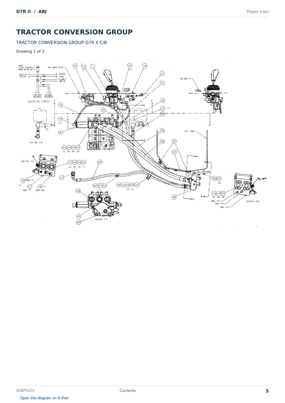 Caterpillar D7R II S/N ABJ Partsbook SEBP5035 (English) - sample page 5 of 10 Caterpillar D7R II S/N ABJ Partsbook SEBP5035 (English) - sample page 5 of 10