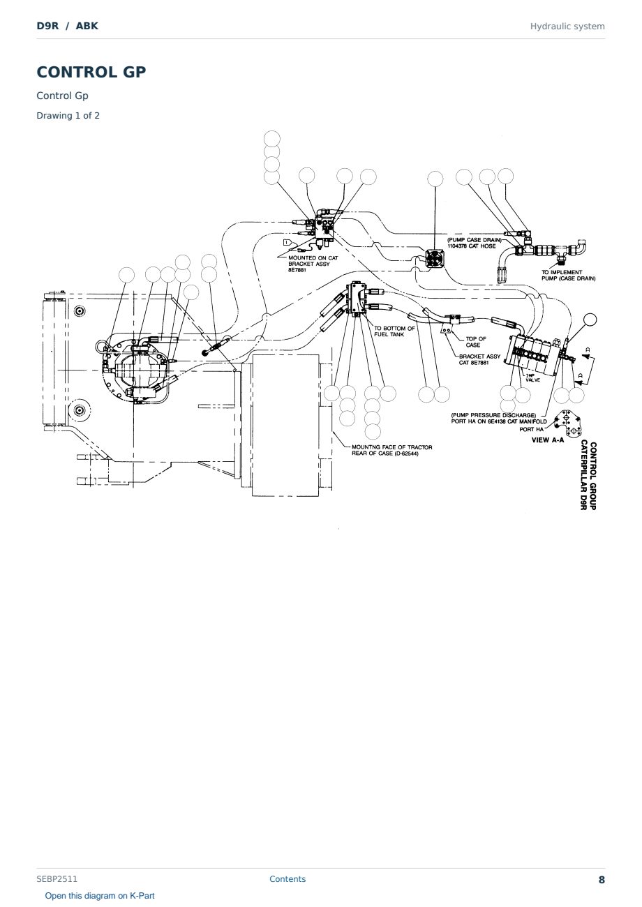 Caterpillar D9R S/N ABK Partsbook SEBP2511 (English) - sample page 8 of 10 Caterpillar D9R S/N ABK Partsbook SEBP2511 (English) - sample page 8 of 10