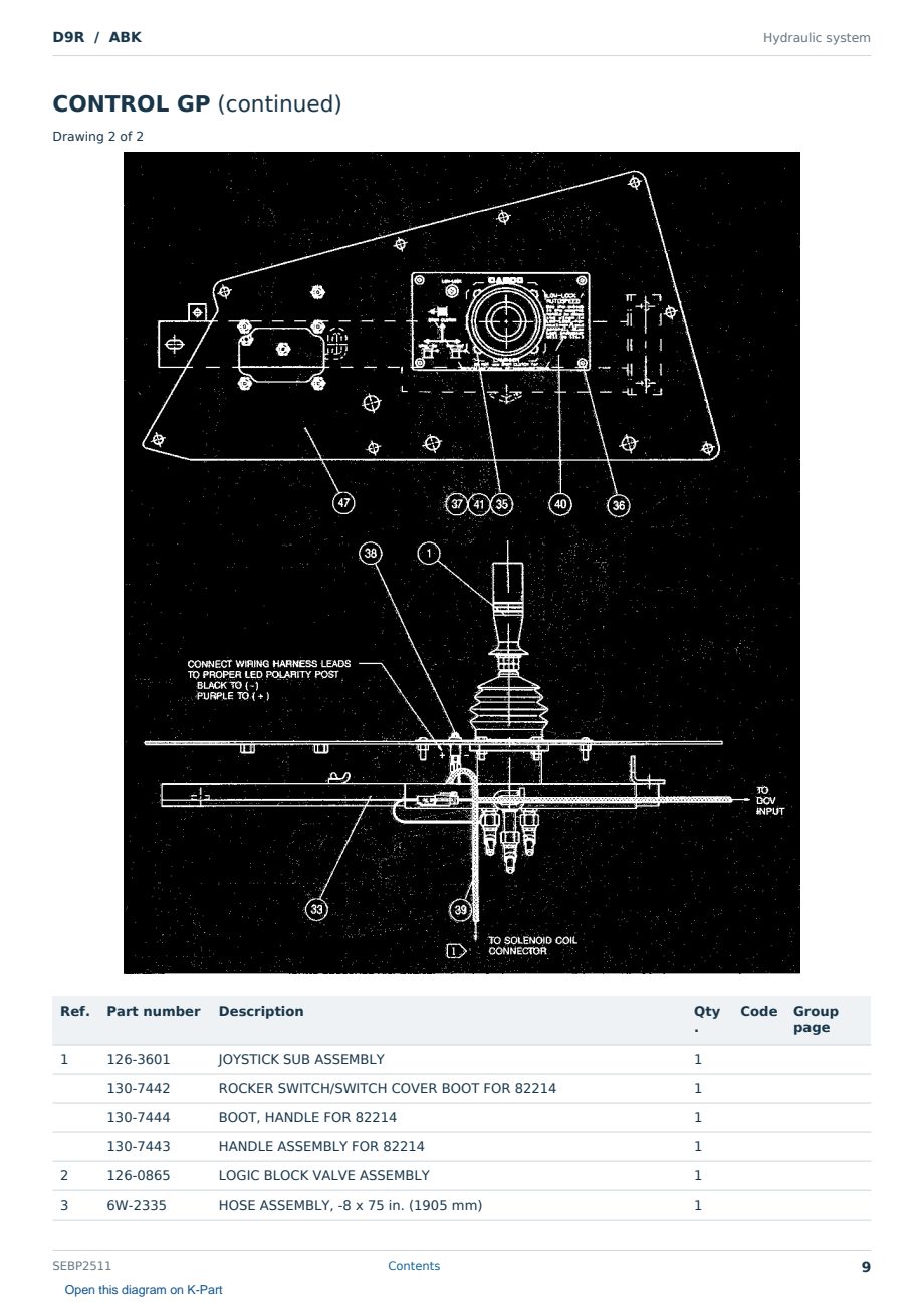 Caterpillar D9R S/N ABK Partsbook SEBP2511 (English) - sample page 9 of 10 Caterpillar D9R S/N ABK Partsbook SEBP2511 (English) - sample page 9 of 10