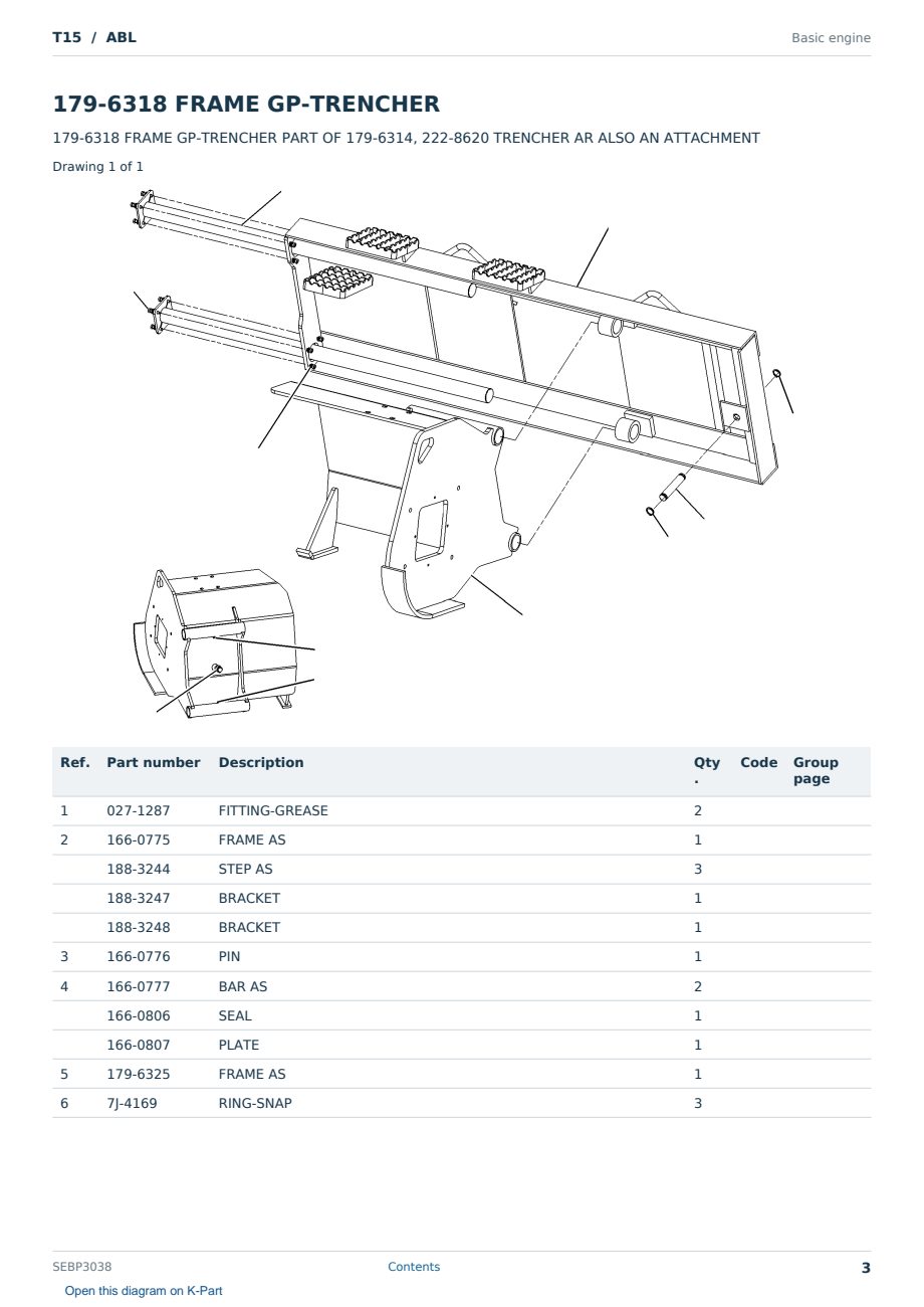 Caterpillar T15 S/N ABL Partsbook SEBP3038 (English) - sample page 3 of 10 Caterpillar T15 S/N ABL Partsbook SEBP3038 (English) - sample page 3 of 10