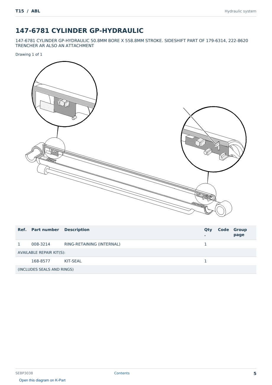Caterpillar T15 S/N ABL Partsbook SEBP3038 (English) - sample page 5 of 10 Caterpillar T15 S/N ABL Partsbook SEBP3038 (English) - sample page 5 of 10