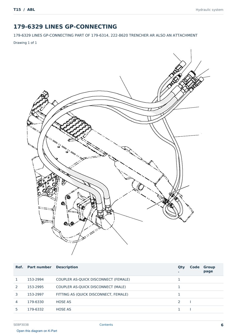 Caterpillar T15 S/N ABL Partsbook SEBP3038 (English) - sample page 6 of 10 Caterpillar T15 S/N ABL Partsbook SEBP3038 (English) - sample page 6 of 10