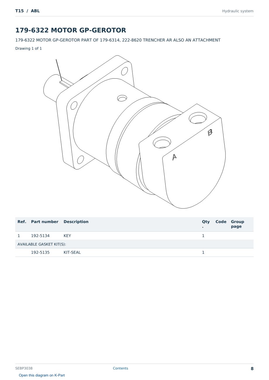 Caterpillar T15 S/N ABL Partsbook SEBP3038 (English) - sample page 8 of 10 Caterpillar T15 S/N ABL Partsbook SEBP3038 (English) - sample page 8 of 10