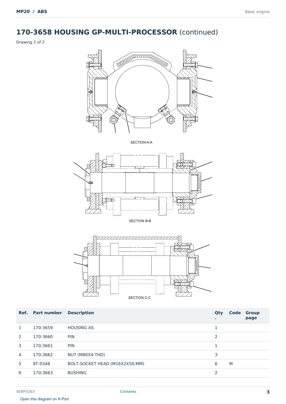 Caterpillar MP20 S/N ABS Partsbook SEBP3163 (English) - sample page 3 of 10 Caterpillar MP20 S/N ABS Partsbook SEBP3163 (English) - sample page 3 of 10