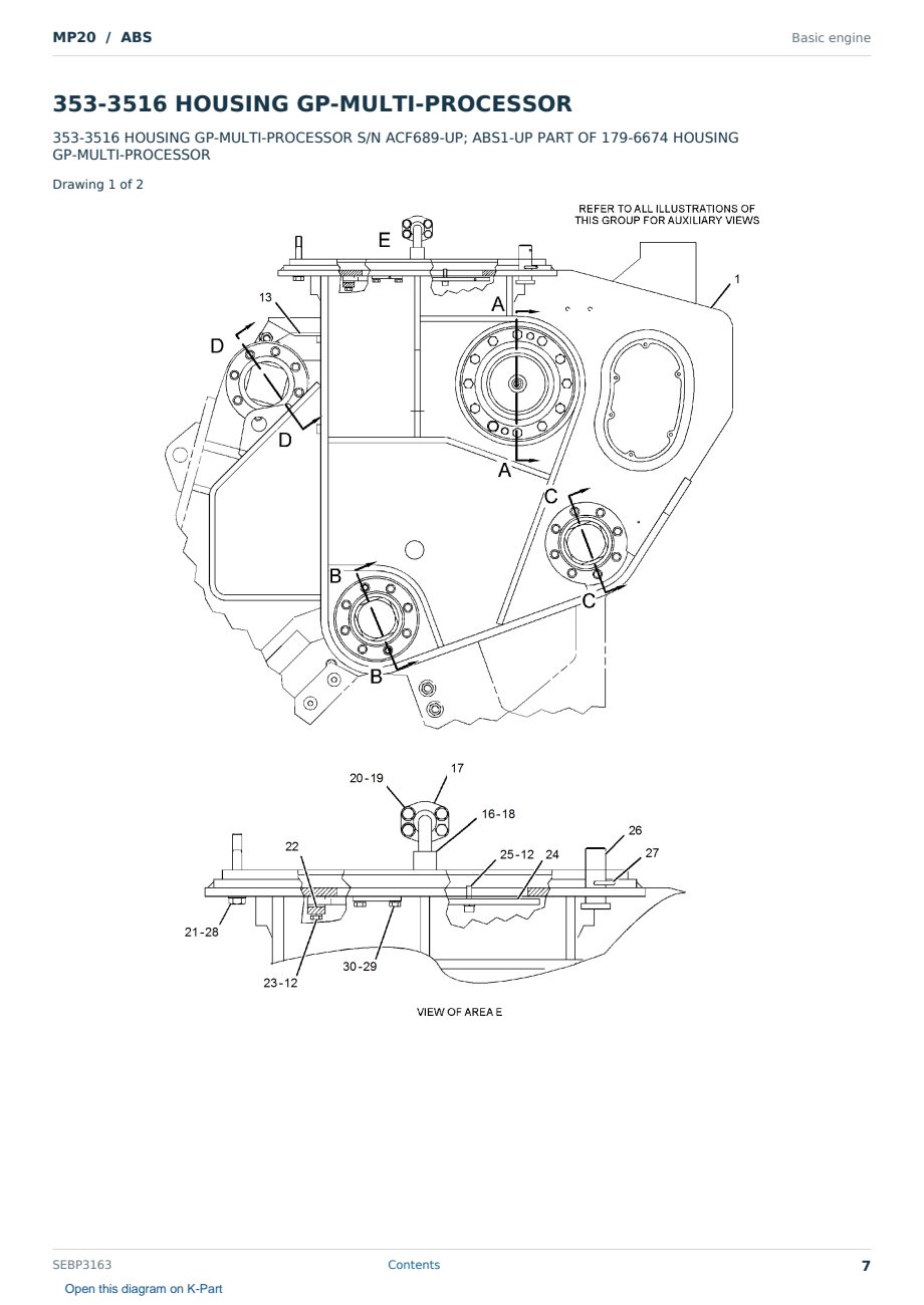 Caterpillar MP20 S/N ABS Partsbook SEBP3163 (English) - sample page 7 of 10 Caterpillar MP20 S/N ABS Partsbook SEBP3163 (English) - sample page 7 of 10