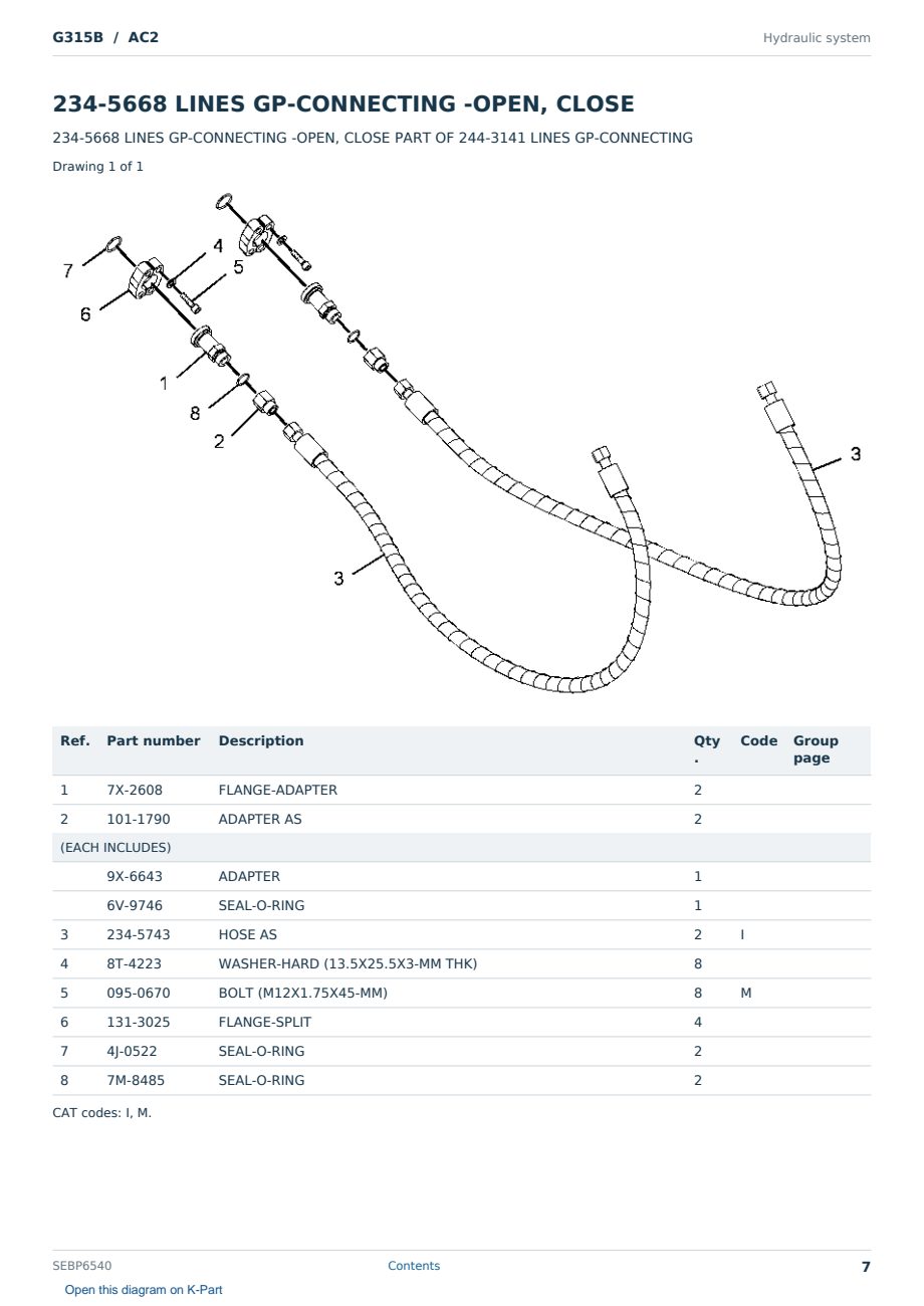 Caterpillar G315B S/N AC2 Partsbook SEBP6540 (English) - sample page 7 of 10 Caterpillar G315B S/N AC2 Partsbook SEBP6540 (English) - sample page 7 of 10
