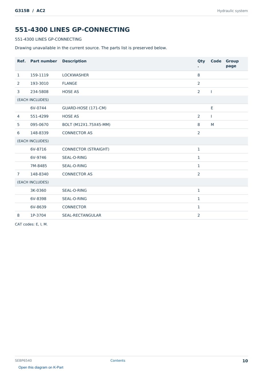 Caterpillar G315B S/N AC2 Partsbook SEBP6540 (English) - sample page 10 of 10 Caterpillar G315B S/N AC2 Partsbook SEBP6540 (English) - sample page 10 of 10