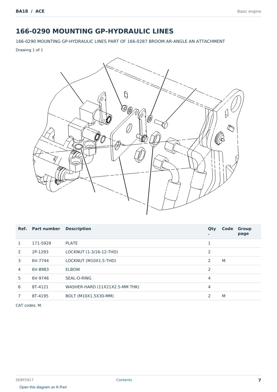 Caterpillar BA18 S/N ACE Partsbook SEBP2917 (English) - sample page 7 of 10 Caterpillar BA18 S/N ACE Partsbook SEBP2917 (English) - sample page 7 of 10