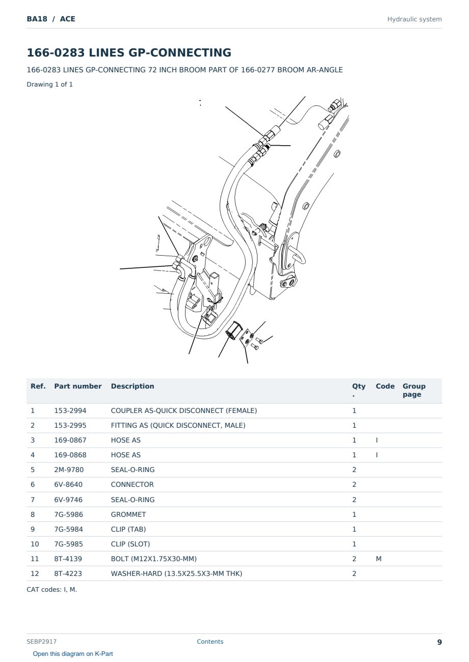 Caterpillar BA18 S/N ACE Partsbook SEBP2917 (English) - sample page 9 of 10 Caterpillar BA18 S/N ACE Partsbook SEBP2917 (English) - sample page 9 of 10