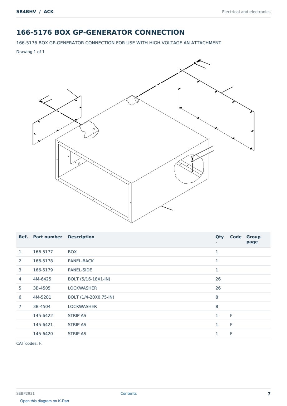 Caterpillar SR4BHV S/N ACK Partsbook SEBP2931 (English) - sample page 7 of 10 Caterpillar SR4BHV S/N ACK Partsbook SEBP2931 (English) - sample page 7 of 10