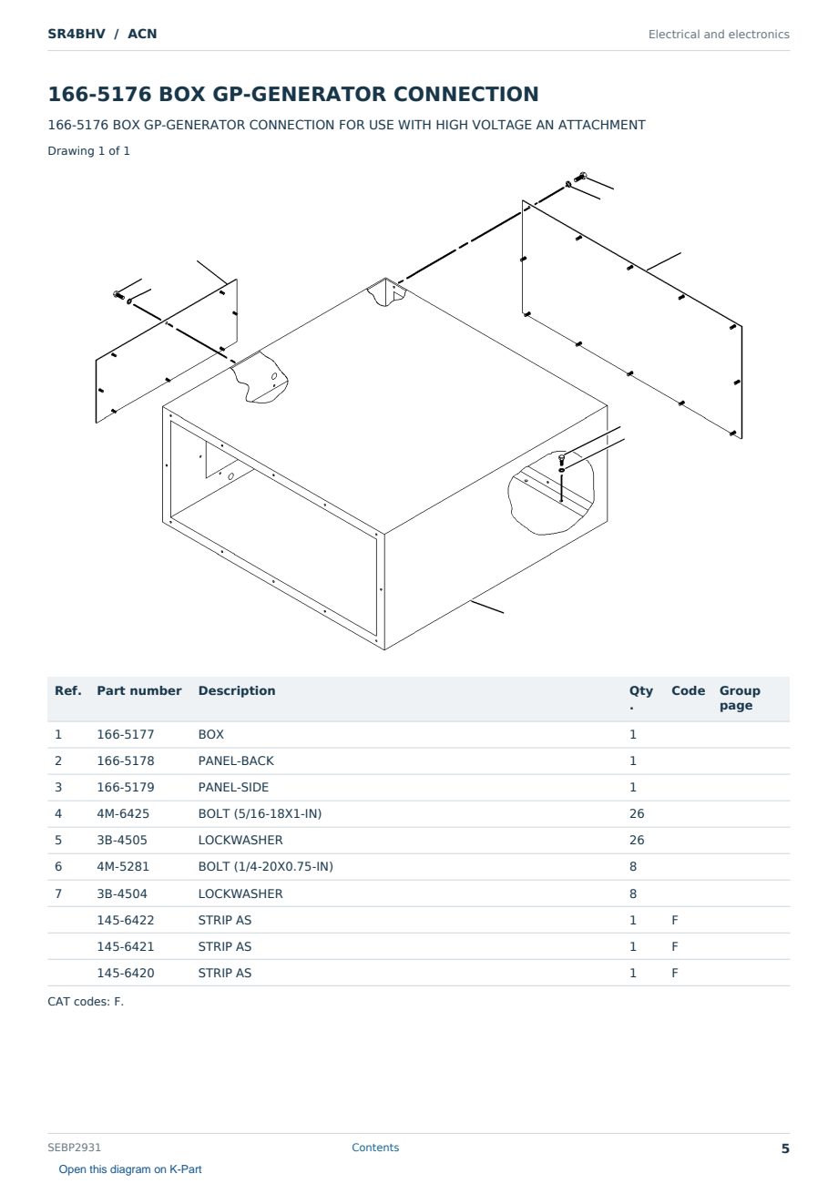 Caterpillar SR4BHV S/N ACN Partsbook SEBP2931 (English) - sample page 5 of 10 Caterpillar SR4BHV S/N ACN Partsbook SEBP2931 (English) - sample page 5 of 10