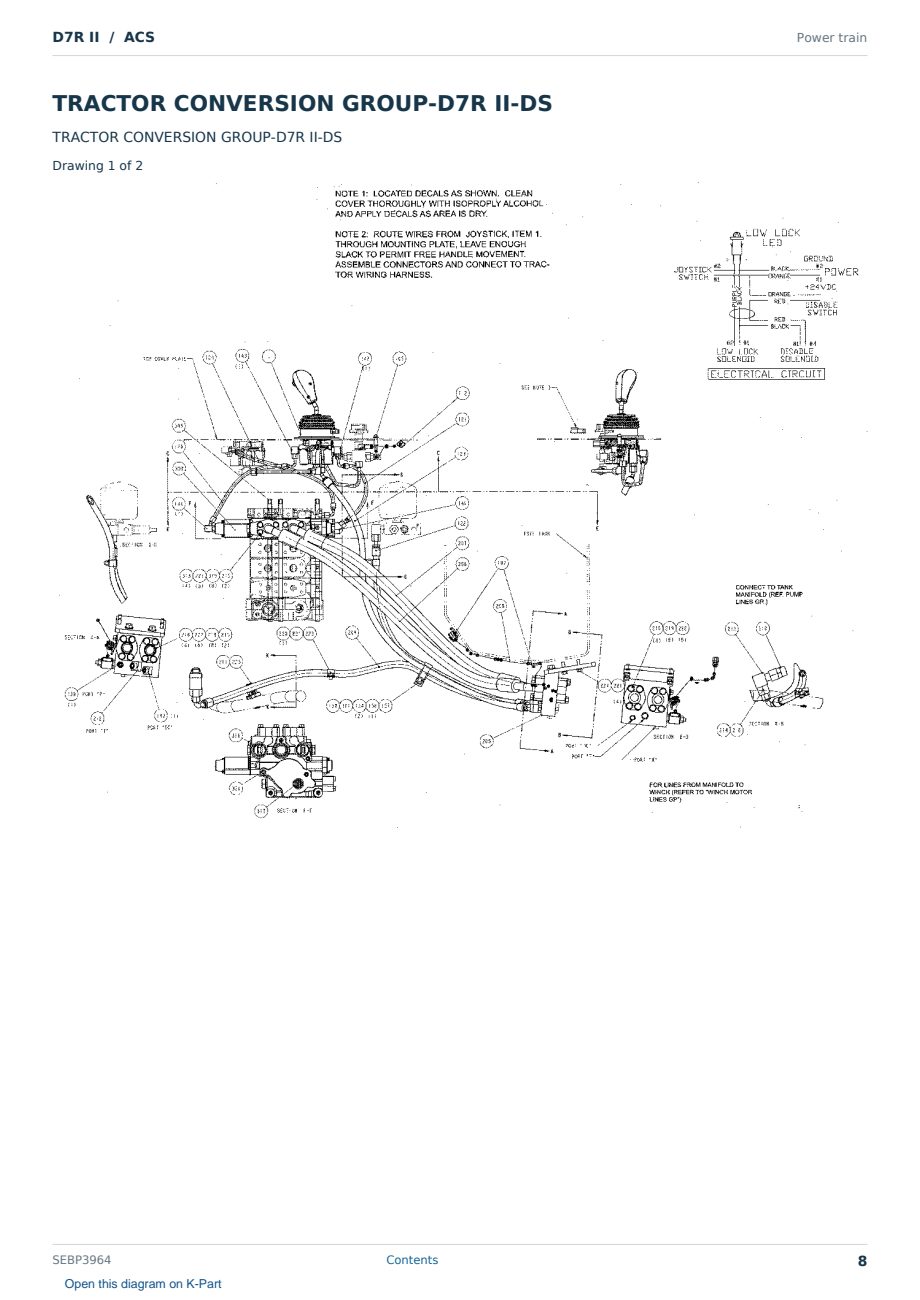 Caterpillar D7R II S/N ACS Partsbook SEBP3964 (English) - sample page 8 of 10 Caterpillar D7R II S/N ACS Partsbook SEBP3964 (English) - sample page 8 of 10