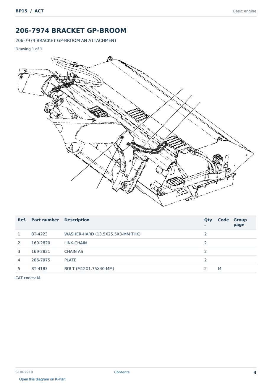 Caterpillar BP15 S/N ACT Partsbook SEBP2918 (English) - sample page 4 of 10 Caterpillar BP15 S/N ACT Partsbook SEBP2918 (English) - sample page 4 of 10