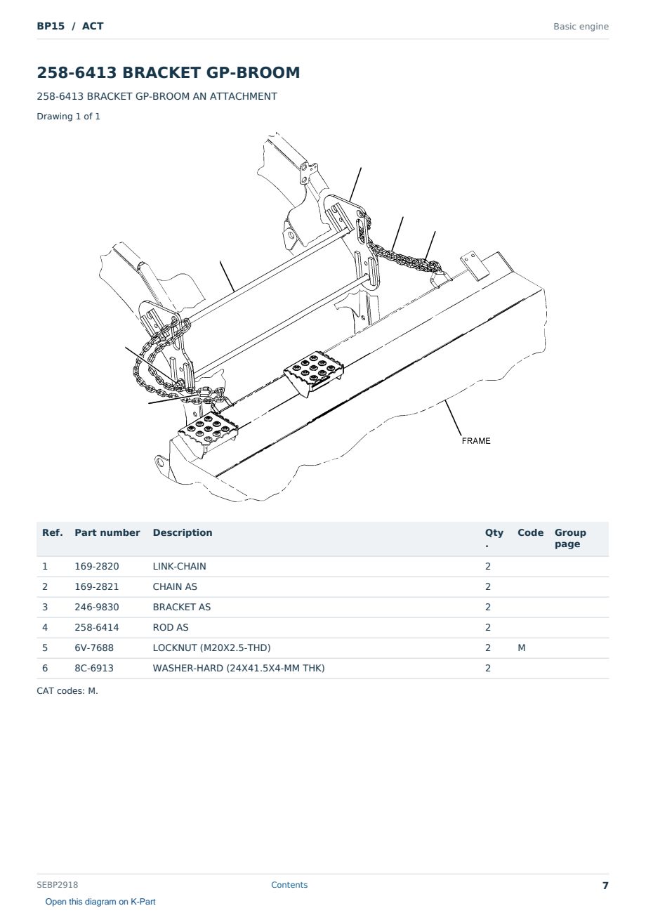 Caterpillar BP15 S/N ACT Partsbook SEBP2918 (English) - sample page 7 of 10 Caterpillar BP15 S/N ACT Partsbook SEBP2918 (English) - sample page 7 of 10