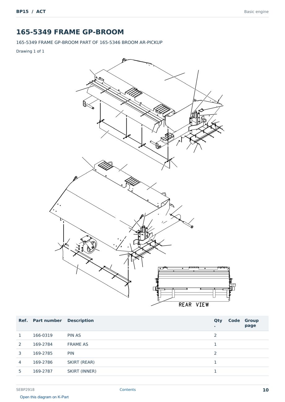 Caterpillar BP15 S/N ACT Partsbook SEBP2918 (English) - sample page 10 of 10 Caterpillar BP15 S/N ACT Partsbook SEBP2918 (English) - sample page 10 of 10