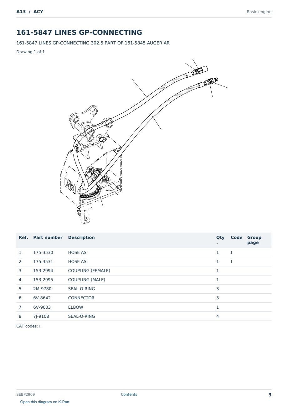 Caterpillar A13 S/N ACY Partsbook SEBP2909 (English) - sample page 3 of 10 Caterpillar A13 S/N ACY Partsbook SEBP2909 (English) - sample page 3 of 10