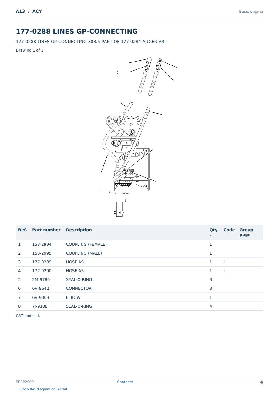 Caterpillar A13 S/N ACY Partsbook SEBP2909 (English) - sample page 4 of 10 Caterpillar A13 S/N ACY Partsbook SEBP2909 (English) - sample page 4 of 10