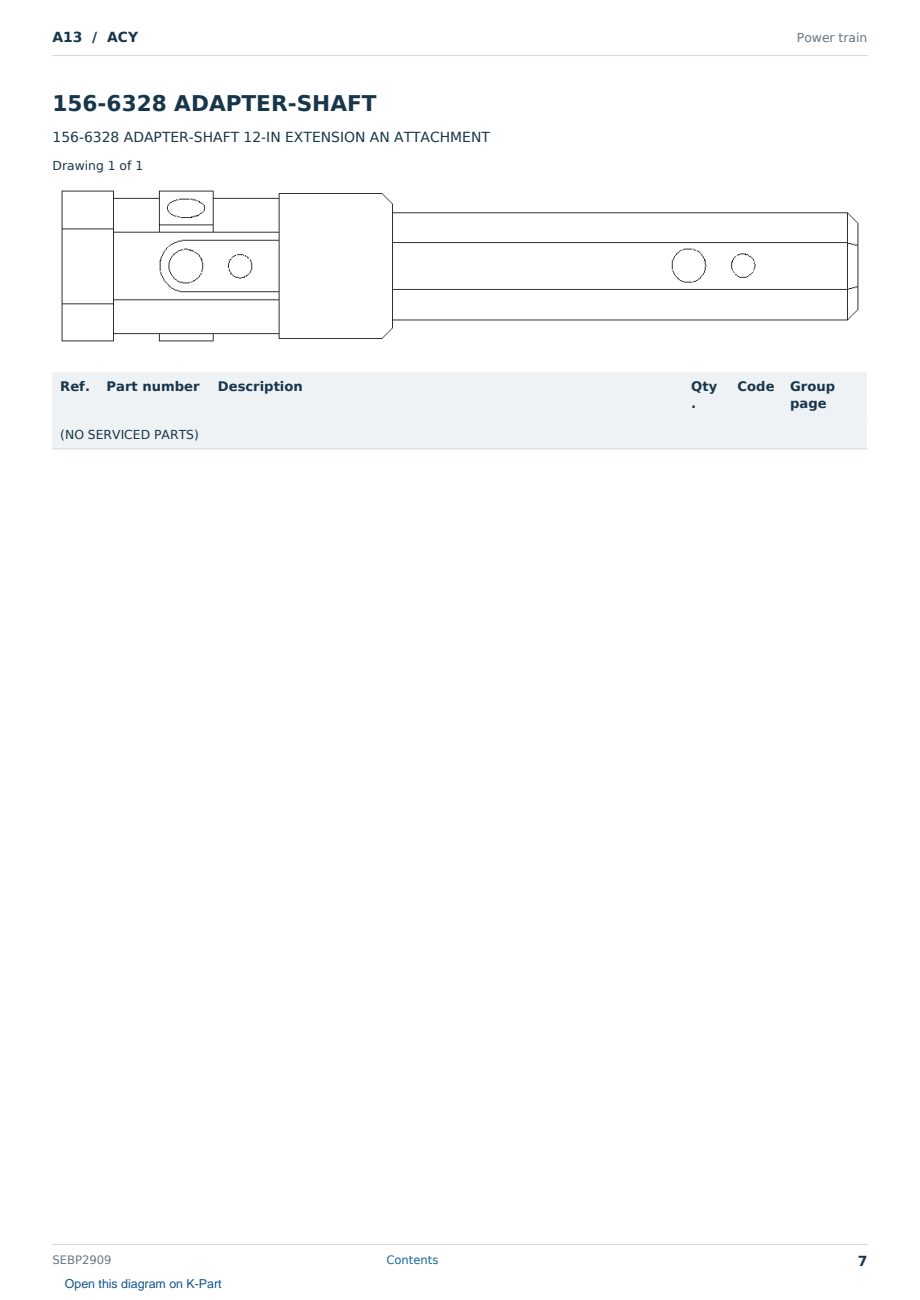 Caterpillar A13 S/N ACY Partsbook SEBP2909 (English) - sample page 7 of 10 Caterpillar A13 S/N ACY Partsbook SEBP2909 (English) - sample page 7 of 10
