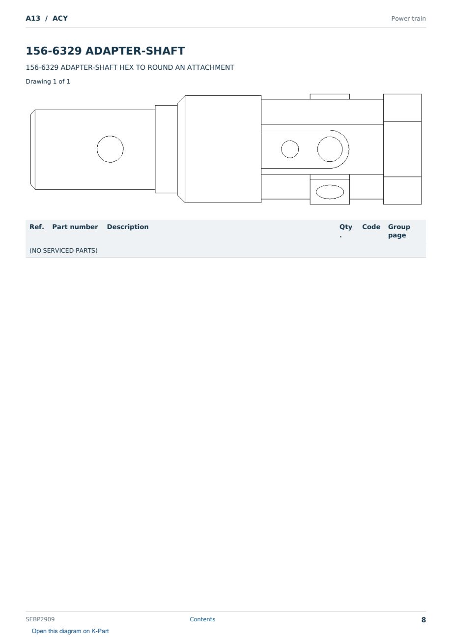 Caterpillar A13 S/N ACY Partsbook SEBP2909 (English) - sample page 8 of 10 Caterpillar A13 S/N ACY Partsbook SEBP2909 (English) - sample page 8 of 10