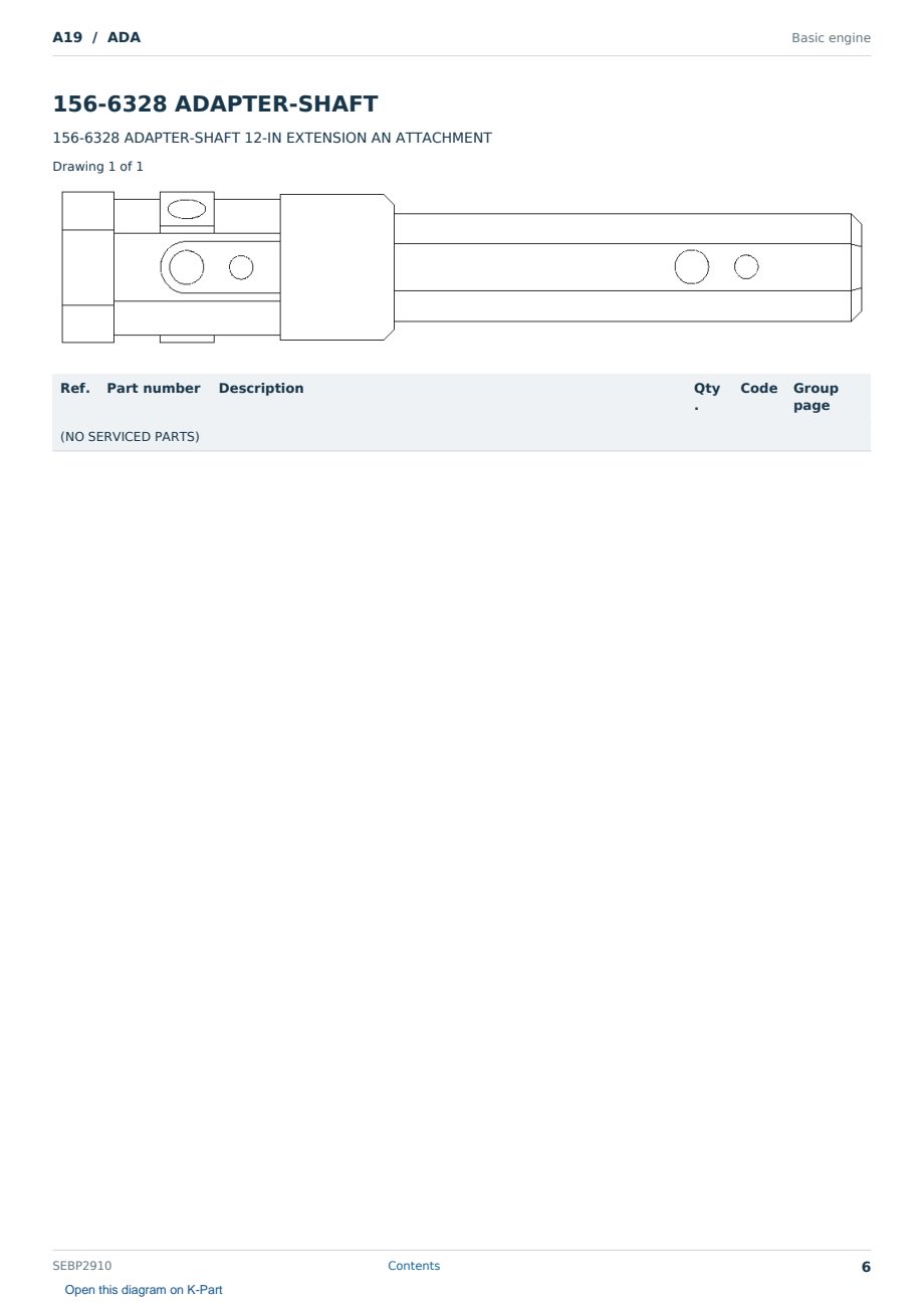 Caterpillar A19 S/N ADA Partsbook SEBP2910 (English) - sample page 6 of 10 Caterpillar A19 S/N ADA Partsbook SEBP2910 (English) - sample page 6 of 10
