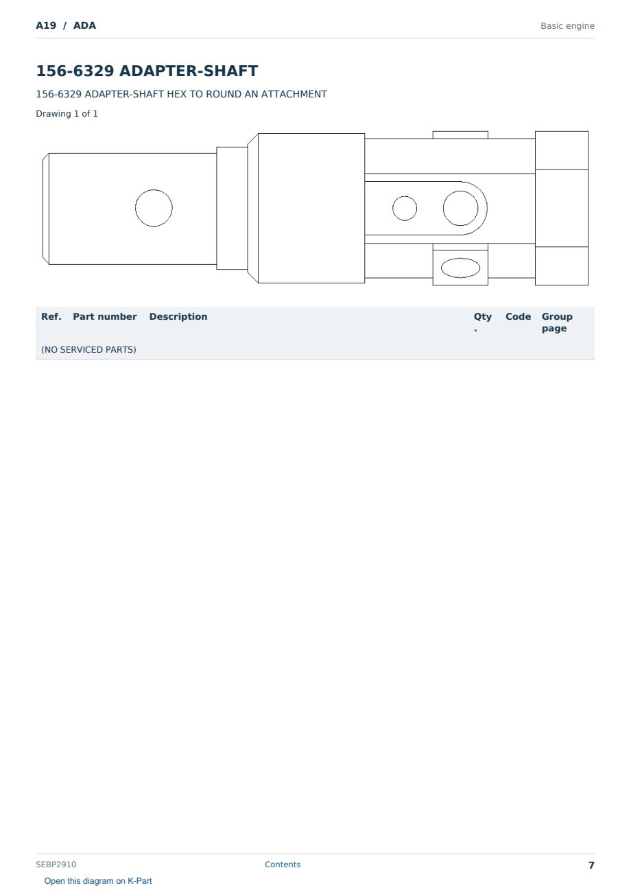 Caterpillar A19 S/N ADA Partsbook SEBP2910 (English) - sample page 7 of 10 Caterpillar A19 S/N ADA Partsbook SEBP2910 (English) - sample page 7 of 10