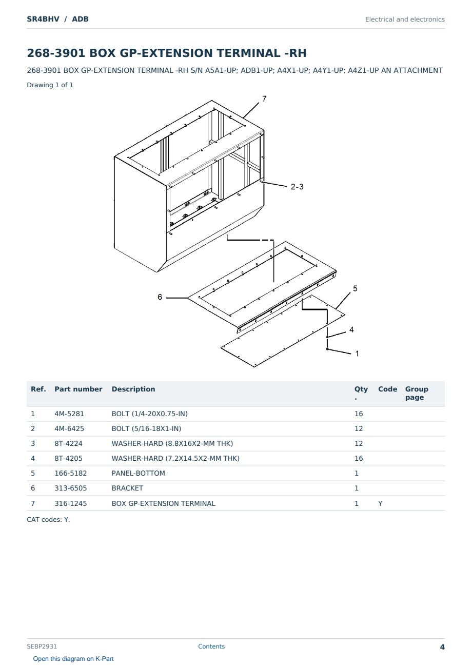 Caterpillar SR4BHV S/N ADB Partsbook SEBP2931 (English) - sample page 4 of 10 Caterpillar SR4BHV S/N ADB Partsbook SEBP2931 (English) - sample page 4 of 10