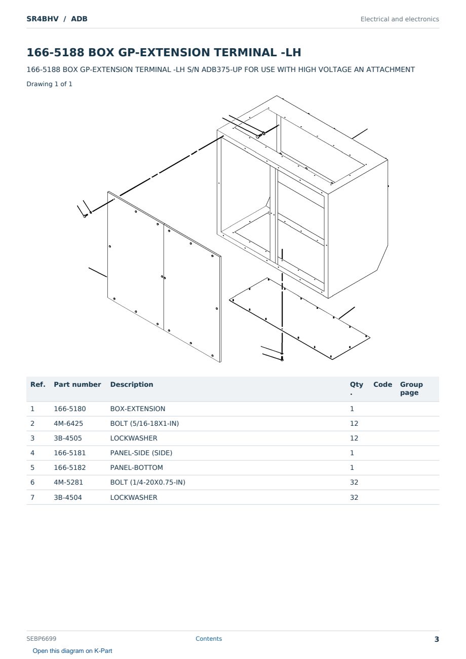 Caterpillar SR4BHV S/N ADB Partsbook SEBP6699 (English) - sample page 3 of 10 Caterpillar SR4BHV S/N ADB Partsbook SEBP6699 (English) - sample page 3 of 10
