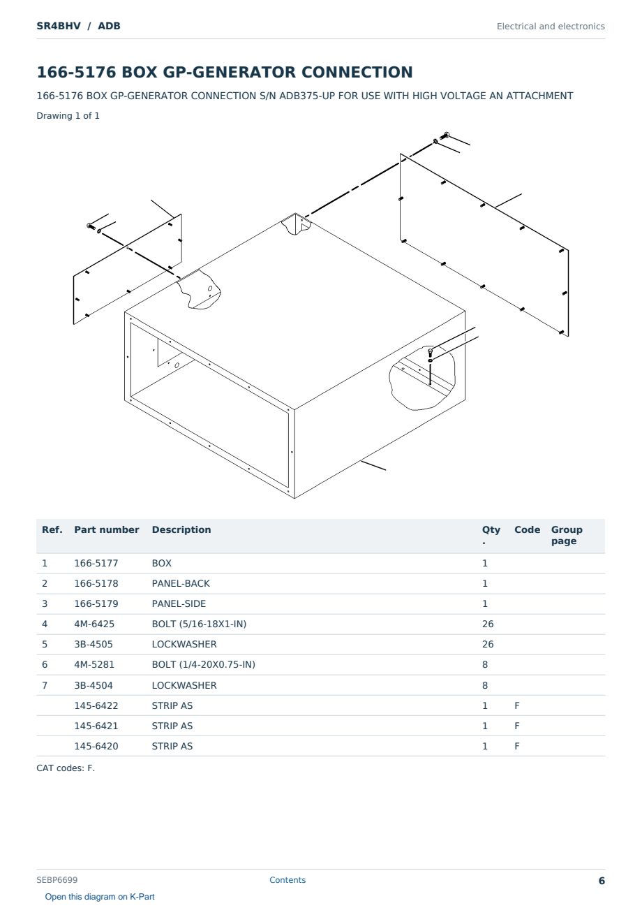 Caterpillar SR4BHV S/N ADB Partsbook SEBP6699 (English) - sample page 6 of 10 Caterpillar SR4BHV S/N ADB Partsbook SEBP6699 (English) - sample page 6 of 10