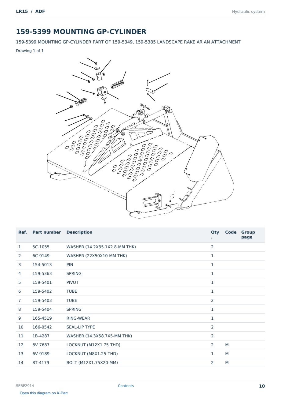 Caterpillar LR15 S/N ADF Partsbook SEBP2914 (English) - sample page 10 of 10 Caterpillar LR15 S/N ADF Partsbook SEBP2914 (English) - sample page 10 of 10