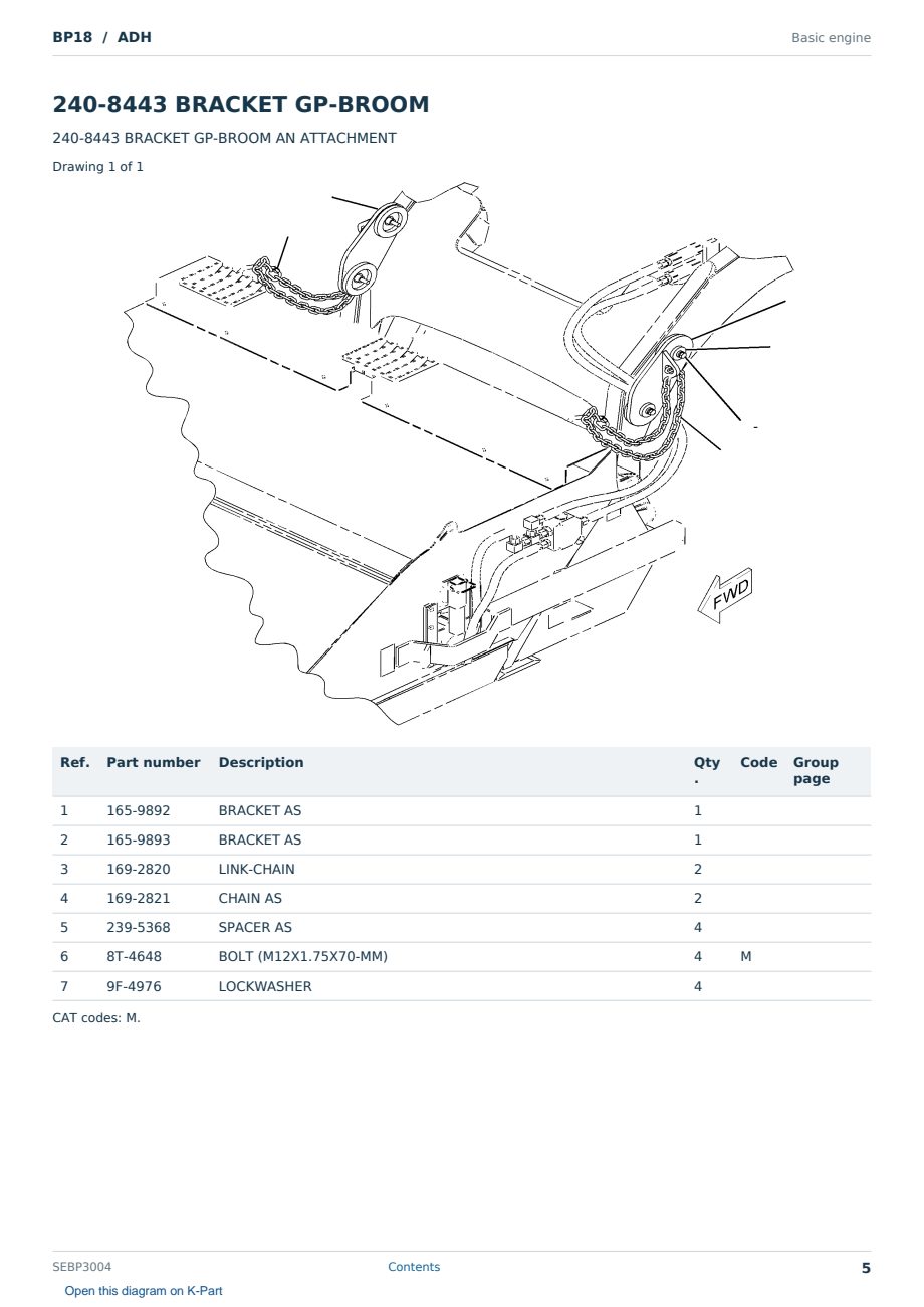 Caterpillar BP18 S/N ADH Partsbook SEBP3004 (English) - sample page 5 of 10 Caterpillar BP18 S/N ADH Partsbook SEBP3004 (English) - sample page 5 of 10