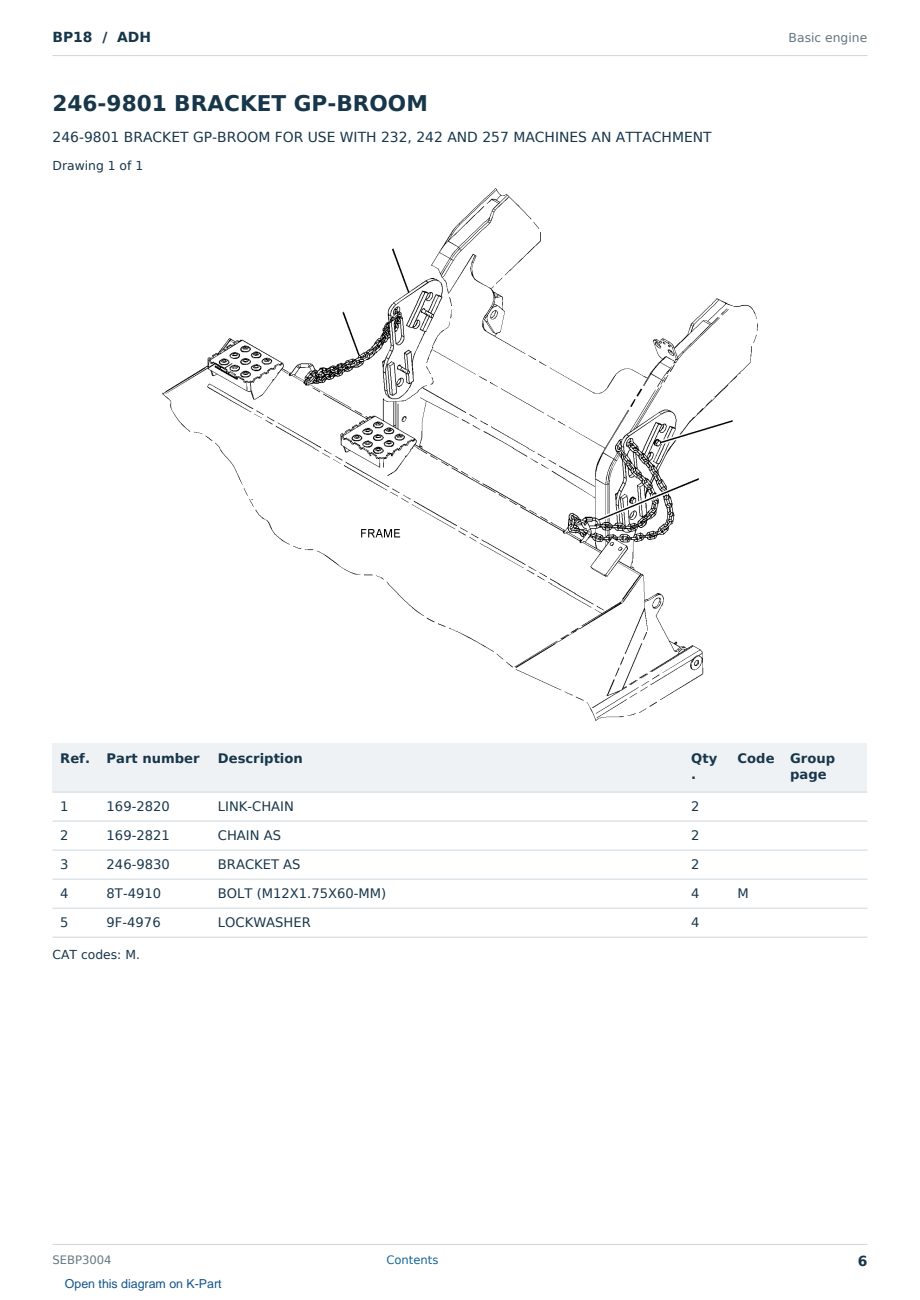 Caterpillar BP18 S/N ADH Partsbook SEBP3004 (English) - sample page 6 of 10 Caterpillar BP18 S/N ADH Partsbook SEBP3004 (English) - sample page 6 of 10