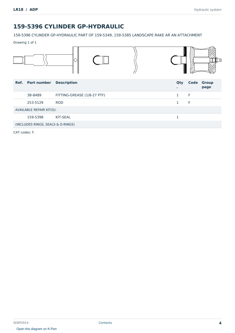 Caterpillar LR18 S/N ADP Partsbook SEBP2914 (English) - sample page 4 of 10 Caterpillar LR18 S/N ADP Partsbook SEBP2914 (English) - sample page 4 of 10