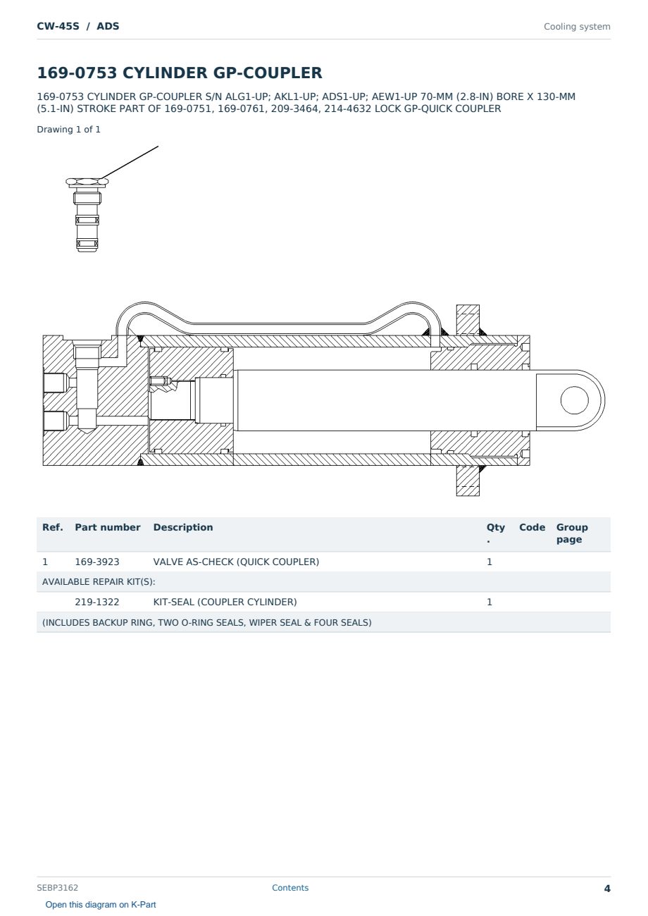 Caterpillar CW-45S S/N ADS Partsbook SEBP3162 (English) - sample page 4 of 10 Caterpillar CW-45S S/N ADS Partsbook SEBP3162 (English) - sample page 4 of 10