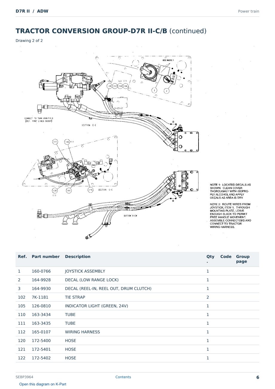 Caterpillar D7R II S/N ADW Partsbook SEBP3964 (English) - sample page 6 of 10 Caterpillar D7R II S/N ADW Partsbook SEBP3964 (English) - sample page 6 of 10