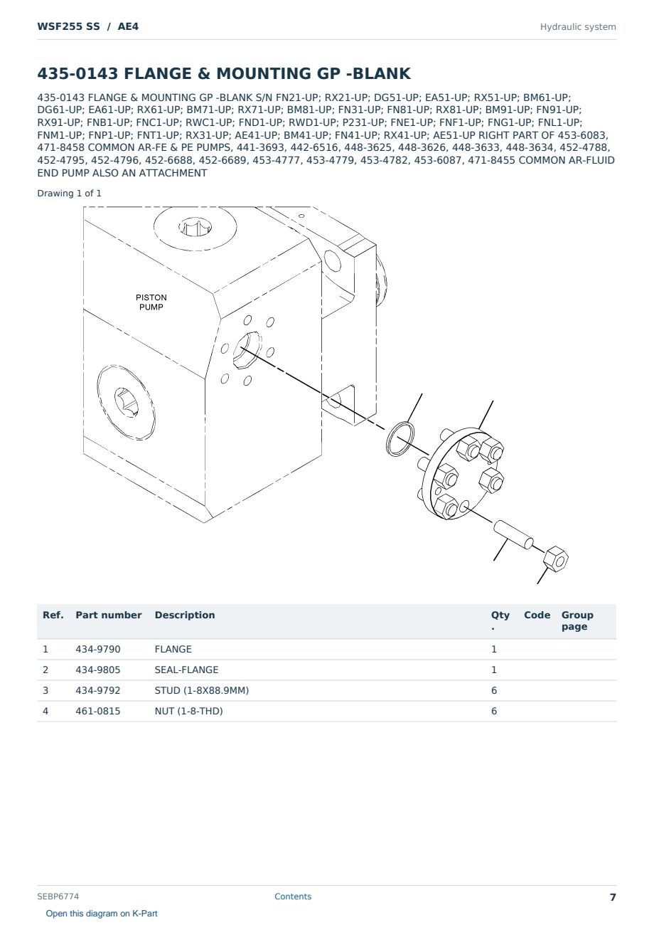 Caterpillar WSF255 SS S/N AE4 Partsbook SEBP6774 (English) - sample page 7 of 10 Caterpillar WSF255 SS S/N AE4 Partsbook SEBP6774 (English) - sample page 7 of 10