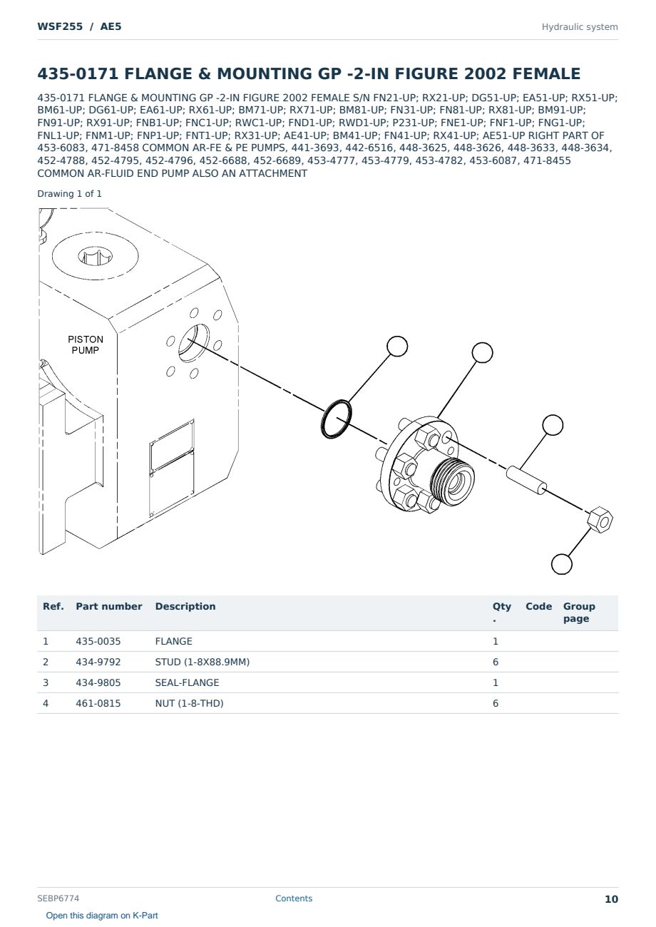 Caterpillar WSF255 S/N AE5 Partsbook SEBP6774 (English) - sample page 10 of 10 Caterpillar WSF255 S/N AE5 Partsbook SEBP6774 (English) - sample page 10 of 10