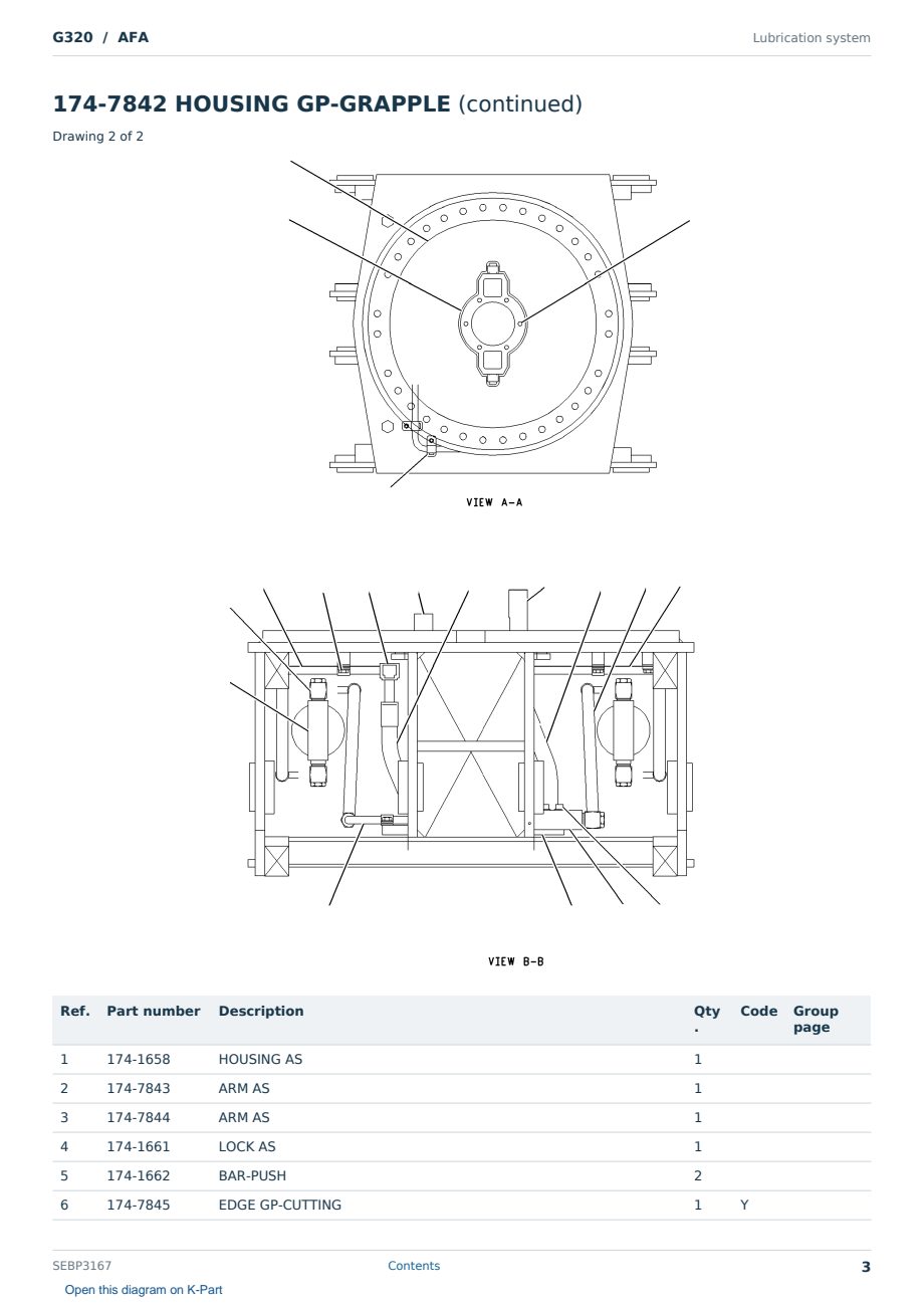 Caterpillar G320 S/N AFA Partsbook SEBP3167 (English) - sample page 3 of 10 Caterpillar G320 S/N AFA Partsbook SEBP3167 (English) - sample page 3 of 10