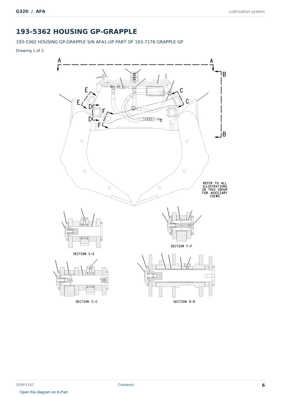 Caterpillar G320 S/N AFA Partsbook SEBP3167 (English) - sample page 6 of 10 Caterpillar G320 S/N AFA Partsbook SEBP3167 (English) - sample page 6 of 10