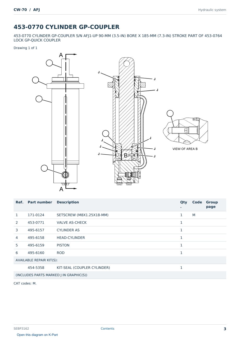 Caterpillar CW-70 S/N AFJ Partsbook SEBP3162 (English) - sample page 3 of 10 Caterpillar CW-70 S/N AFJ Partsbook SEBP3162 (English) - sample page 3 of 10