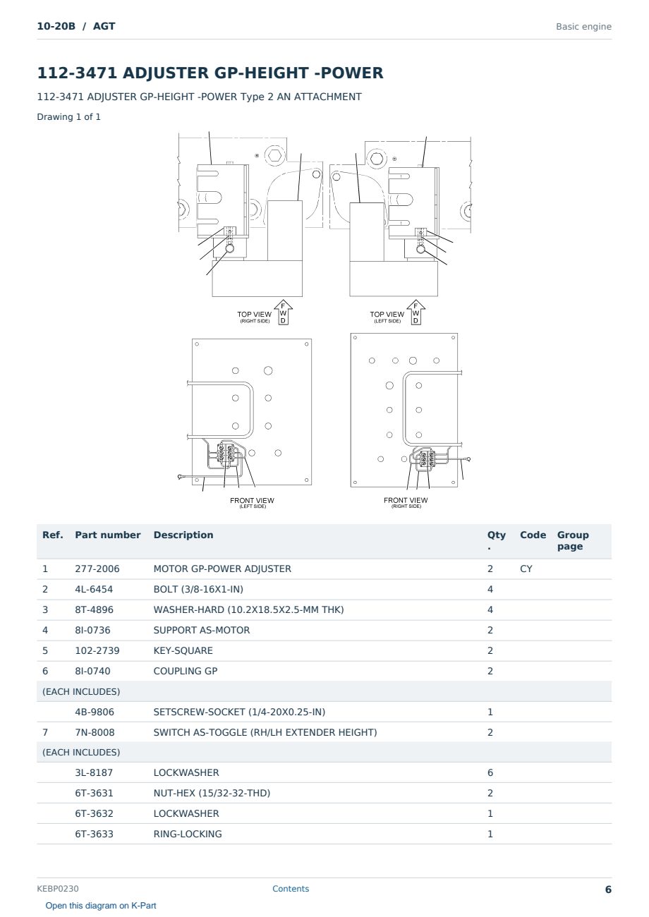 Caterpillar 10-20B S/N AGT Partsbook KEBP0230 (English) - sample page 6 of 10 Caterpillar 10-20B S/N AGT Partsbook KEBP0230 (English) - sample page 6 of 10